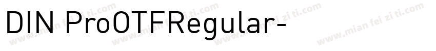 DIN ProOTFRegular字体转换